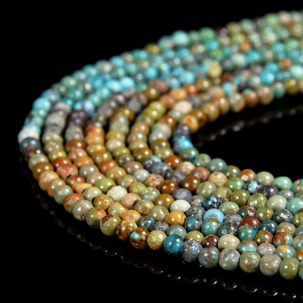 Natural Turqouise Gemstone Grade A Round 2MM Loose Beads 15 inch Full Strand (80020674-P118)