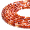 Carnelian Red Agate Gemstone Heshi Rondelle Slice 4X2MM Loose Beads 14.5 inch Full Strand (80019468-P105)