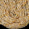 Natural Golden Rutilated Quartz Gemstone Grade AA Micro Faceted Round 5MM Loose Beads 15 inch Full Strand (80018443-P101)