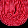Pink Jade Gemstone Rondelle 4X2MM Loose Beads 14.5 inch Full Strand (80020062-D616)