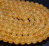 6mm Natural Rare Honey Calsite Gemstone Grade AAA Orange Smooth Round 6mm Loose Beads 7.5 inch Half Strand (80005161 H-458)
