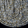 Natural Labradorite Gemstone Micro Faceted Rondelle 6X4MM Loose Beads (P92)