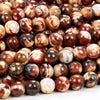 White Brown Dragon Skin Agate Gemstone Round 10MM Loose Beads (D519)