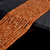 Orange Jade Gemstone Faceted Rondelle 3X2MM 4X3MM Loose Beads 13.5 inch Full Strand (P107)