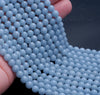 6mm 100% Genuine Angelite Gemstone Grade AAA High Quality Deep Blue Smooth Round Loose Beads 7.5 inch Half Strand (80005114 H-458)