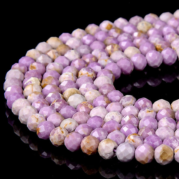 Natural Phosphosiderite Gemstone Grade A 4MM Micro Faceted Round Loose Beads 15 inch Full Strand (80018217-P97)
