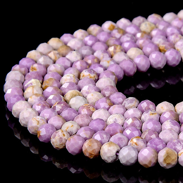Natural Phosphosiderite Gemstone Grade A 4MM Micro Faceted Round Loose Beads 15 inch Full Strand (80018217-P97)