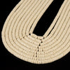 Ivory White Lava Gemstone Rondelle Heshi Slice 4X2MM 6X3MM Loose Beads (D645)