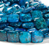 Blue Crinoid Fossil Gemstone Square 14X14MM Loose Beads 7.5 inch Half Strand (80020655-D661)