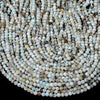 Natural Dominican Larimar Gemstone Grade A 4MM Micro Faceted Round Loose Beads 15 inch Full Strand (80018191-P95)