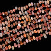 Natural Carnelian Agate Gemstone Stick Pebble Chip 9-17MM Loose Beads (D713)