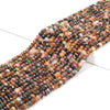 Natural Multi Color Tourmaline Gemstone Grade A Micro Faceted Rondelle 4X2MM Loose Beads (P87)