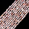 Natural Peruvian Pink Opal Gemstone Pebble Nugget 6-8MM Loose Beads (D641)