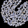 Natural Chalcedony Blue Lace Agate Gemstone Stick Pebble Chip 9-17MM Loose Beads (D714)