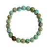 Turquoise Gemstone Round Bracelet 8MM 7.5 inch Strand (80021358-S56)