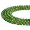 Olive Green Color Jade Gemstone Round 8MM Loose Beads 14.5 inch Full Strand (80020087-D618)