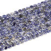 Natural Blue Spot Jasper Gemstone Micro Faceted Oval 8X6MM 11X7MM Loose Beads 7.5inch Half Strand (D719)