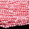 Freshwater Rose Pink Pearl Gemstone Potato Nugget 5-7MM Loose Beads (S28)