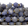Natural Blue Aventurine Gemstone Micro Faceted Hexagon Star 11MM Loose Beads 7.5 inch Half Strand (80021529-D722)