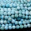Natural Dominican Larimar Gemstone Round 5MM 6MM 7MM 8MM 9MM 10MM Loose Beads (D444)