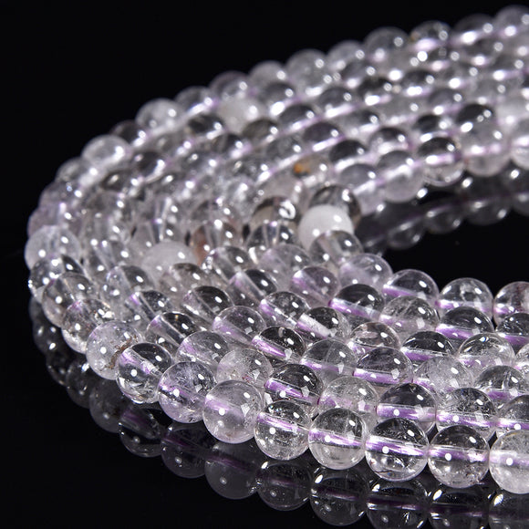 Natural Super Seven Quartz Gemstone Round 5MM 6MM 7MM 8MM 9MM Loose Beads 7.5inch Half Strand (D549)