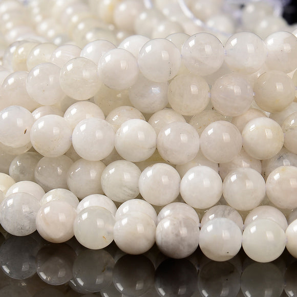 Natural Rainbow Moonstone Gemstone Round 5MM 6MM 7MM 8MM 9MM 10MM Loose Beads (D591)
