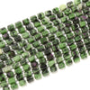 Natural Ruby Zoisite Gemstone Faceted Round Tube Hexagon 10X8MM Loose Beads (D723)