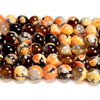 Coffee Orange Fire Agate Gemstone Round 6MM 8MM 10MM Loose Beads (D704)