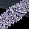 Natural Lavender Amethyst Gemstone 10MM Round Button Loose Beads (D427)