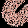 Natural Pink Opal Gemstone Stick Pebble Chip 9-17MM Loose Beads (D713)