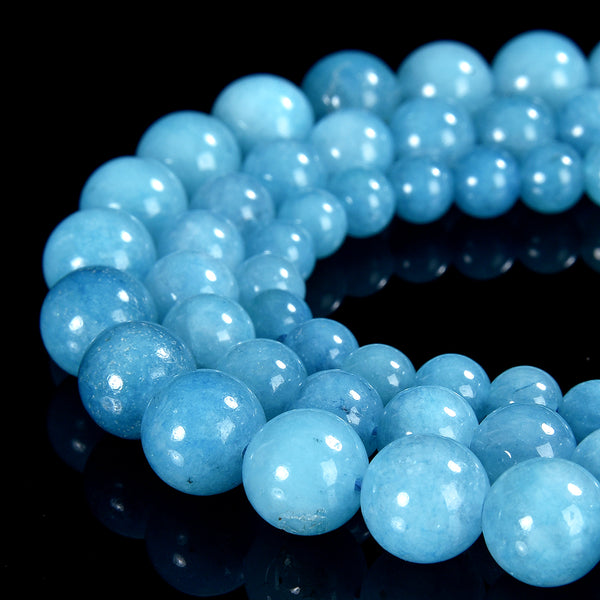 Amazonite Blue Jade Gemstone Round 6MM 8MM 10MM Loose Beads (D561)