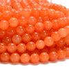 Carnelian Orange Jade Gemstone Round 8MM Loose Beads 14.5 inch Full Strand (80020231-D629)