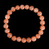 Natural Sunstone Gemstone Round Bracelet 8MM 7.5 inch Strand (80020707-S50)