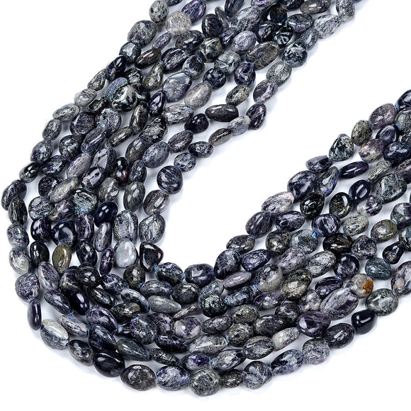 Natural Iolite Gemstone Pebble Nugget 8-9MM 8-10MM Loose Beads (D413)