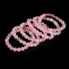 Natural Gemmy Mozambique Rose Quartz Gemstone Round Bracelet 8-9MM 7.5 inch Strand (80020709-S50)
