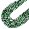 Natural Ruby Zoisite Gemstone 12X8MM Faceted Cylinder Round Tube Loose Beads (D464)