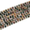 Natural Indian Agate Gemstone Faceted Round Tube Hexagon 10X8MM Loose Beads (D721)