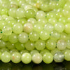 Yellow Green Jade Gemstone Round 8MM Loose Beads 14.5 inch Full Strand (80020239-D629)