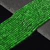 Green Jade Gemstone Micro Faceted Rondelle 4X3MM Loose Beads (D716)