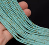2x2mm Turquoise Gemstone Light Blue Round Tube Heishi 2mm Loose Beads 12.5 inch Full Strand (80005606-473)