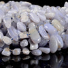 Natural Chalcedony Blue Lace Agate Gemstone Stick Pebble Chip 9-17MM Loose Beads (D714)