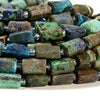 Natural Chrysocolla Azurite Gemstone Faceted Round Tube 12X8MM Loose Beads (D725)