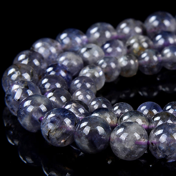 Natural Iolite Gemstone Grade AA Round 3MM 4MM 5MM 6MM Loose Beads (D447)