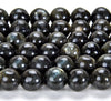 Black Gold Labradorite Gemstone Round 8MM Loose Beads 15 inch Full Strand (80018844-D509)