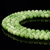 Lime Green Jade Gemstone Round 8MM Loose Beads 14.5 inch Full Strand (80020085-D618)