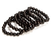 Indonesia Ebony Blackwood Gemstone Round Bracelet 6MM 8MM 10MM 12MM 7.5 inch Strand (S64)
