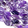 Natural Amethyst Gemstone Faceted Rhombus 9X13-11X15MM 10X15-12X16MM 13X18-14X20MM 15X20-16X22MM Loose Beads (D423)