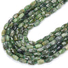Natural Siberian Nephrite Jade Gemstone 9X14MM Faceted Barrel Tube Loose Beads (D419)