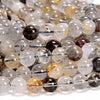 Natural Herkimer Diamond Crystal Gemstone Round 7MM 8MM 10MM 12MM Loose Beads (D651)