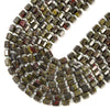 Natural Dragon Blood Stone Gemstone Faceted Round Tube Hexagon 10X8MM Loose Beads (D721)